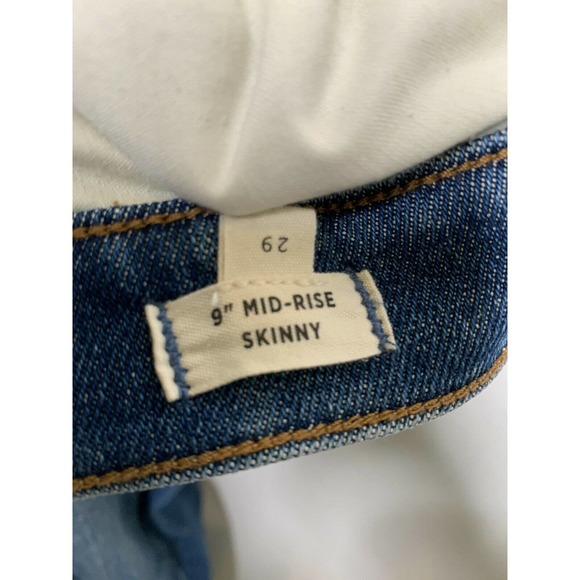 Madewell Women's 9" Mid-Rise Skinny Jeans in Fairside Wash Size 29 - Picture 11 of 12
